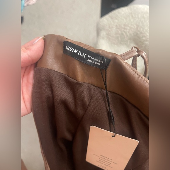 SHEIN Faux Leather Dress - Picture 2 of 3